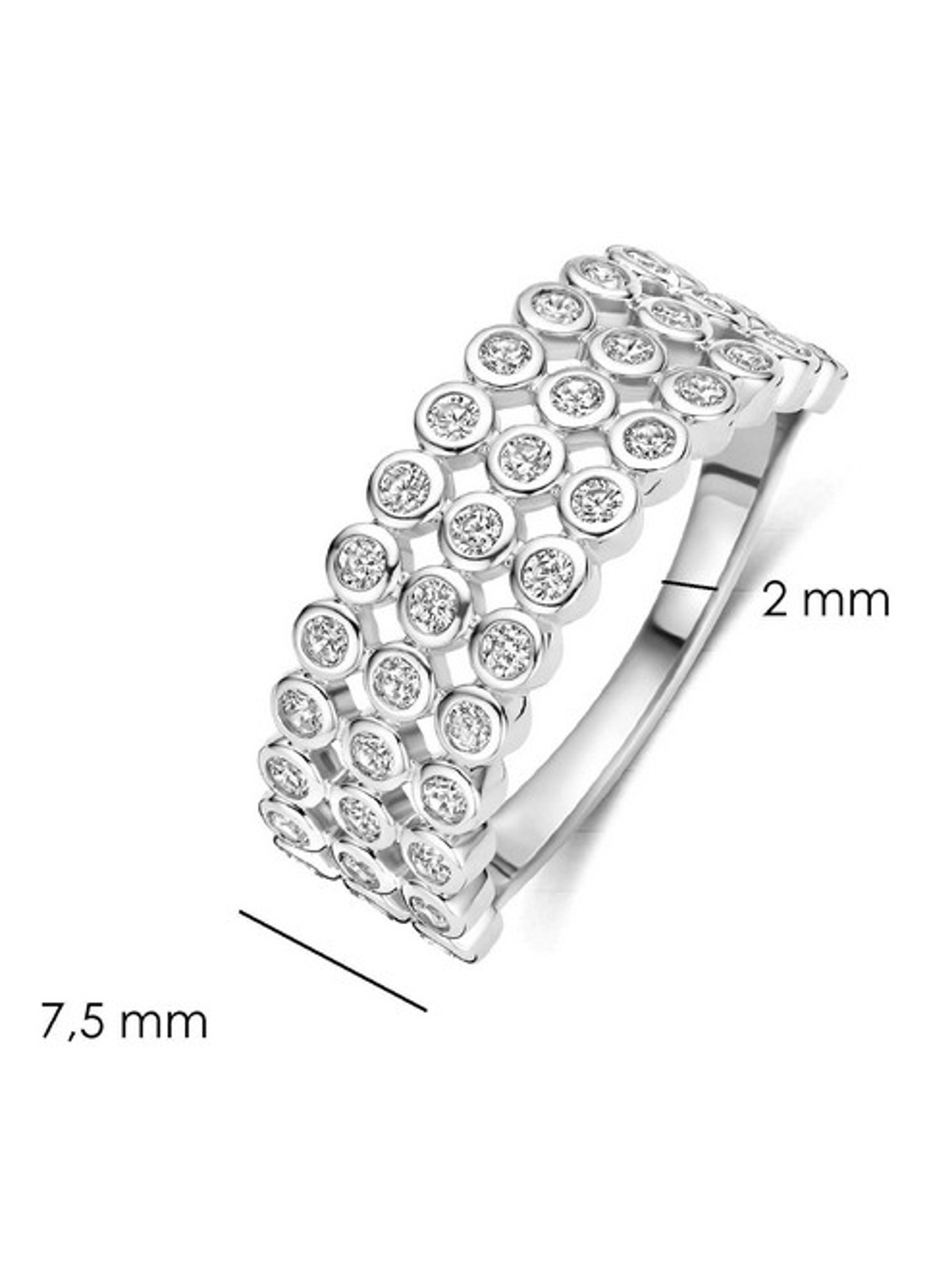 TI SENTO - Milano Ring van zilver 12450ZI - detail 3 zilver