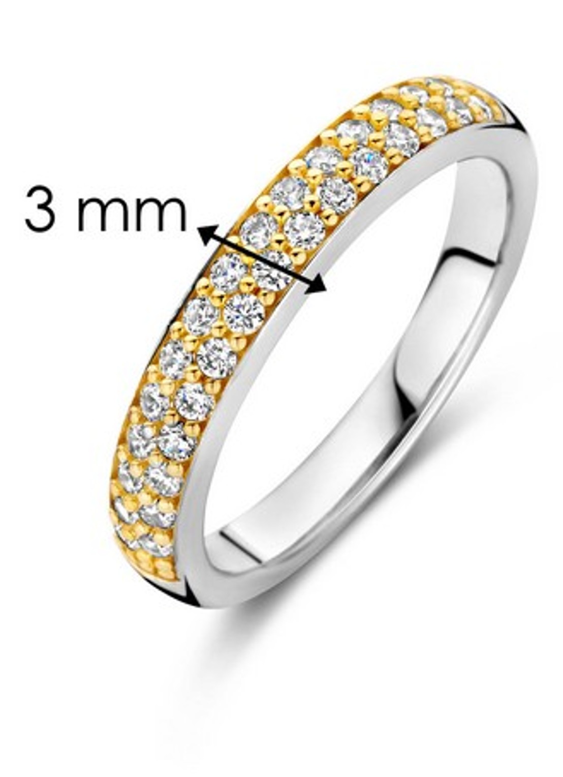 TI SENTO - Milano Ring van zilver 1414ZY - detail 2 zilver