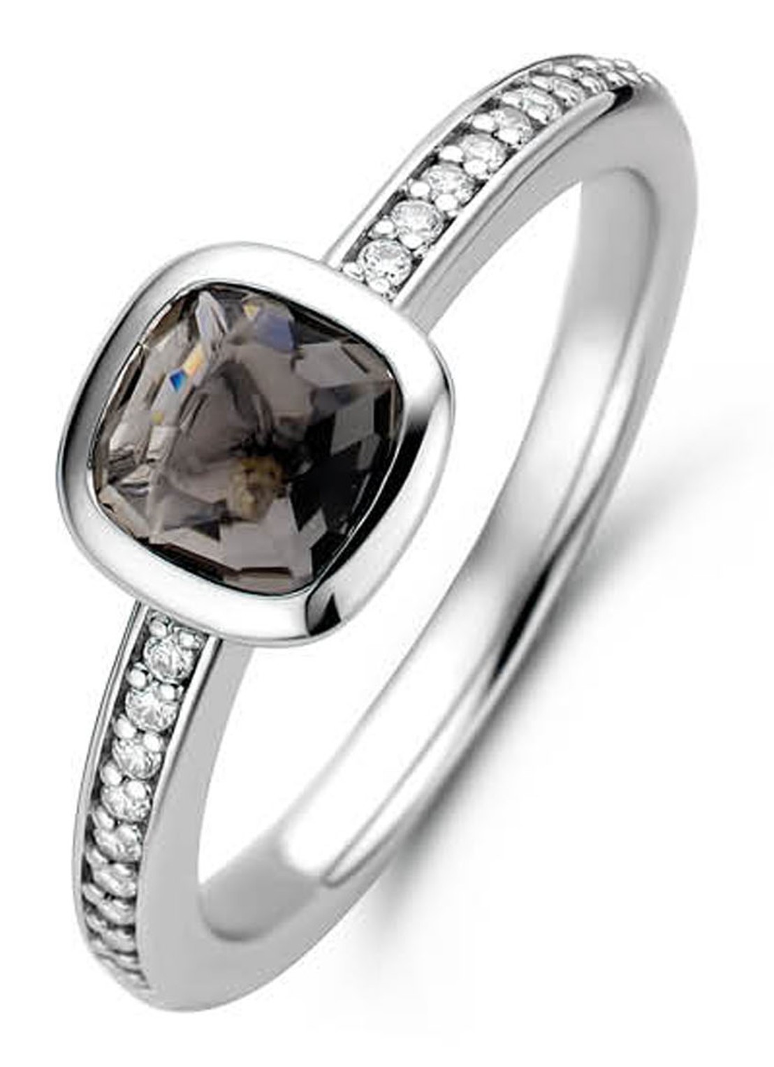 TI SENTO - Milano Ring van zilver met kristal 12176GB - voorkant zilver