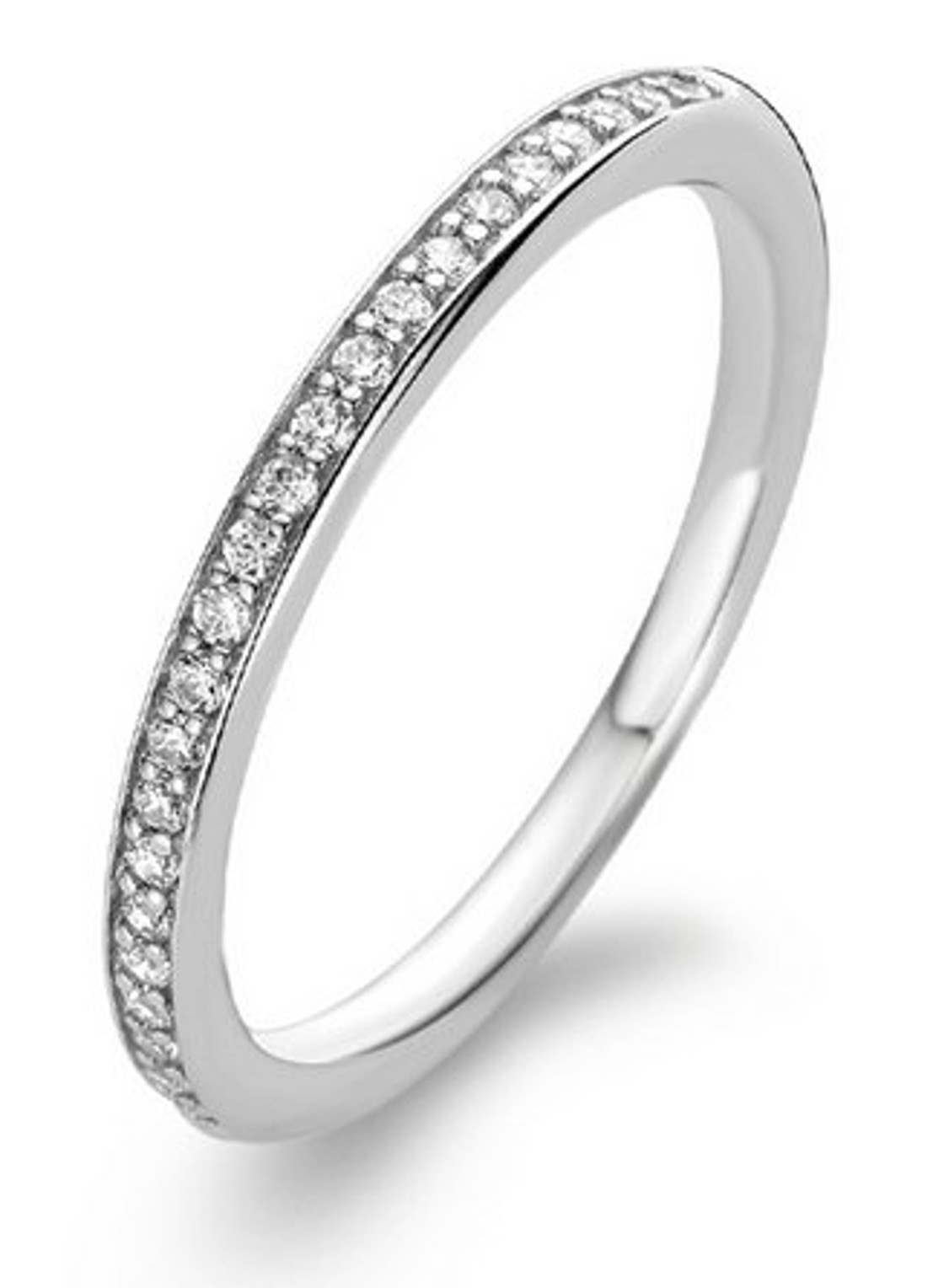 TI SENTO - Milano Ring van zilver met zirkonia 1923ZI - voorkant 2 zilver