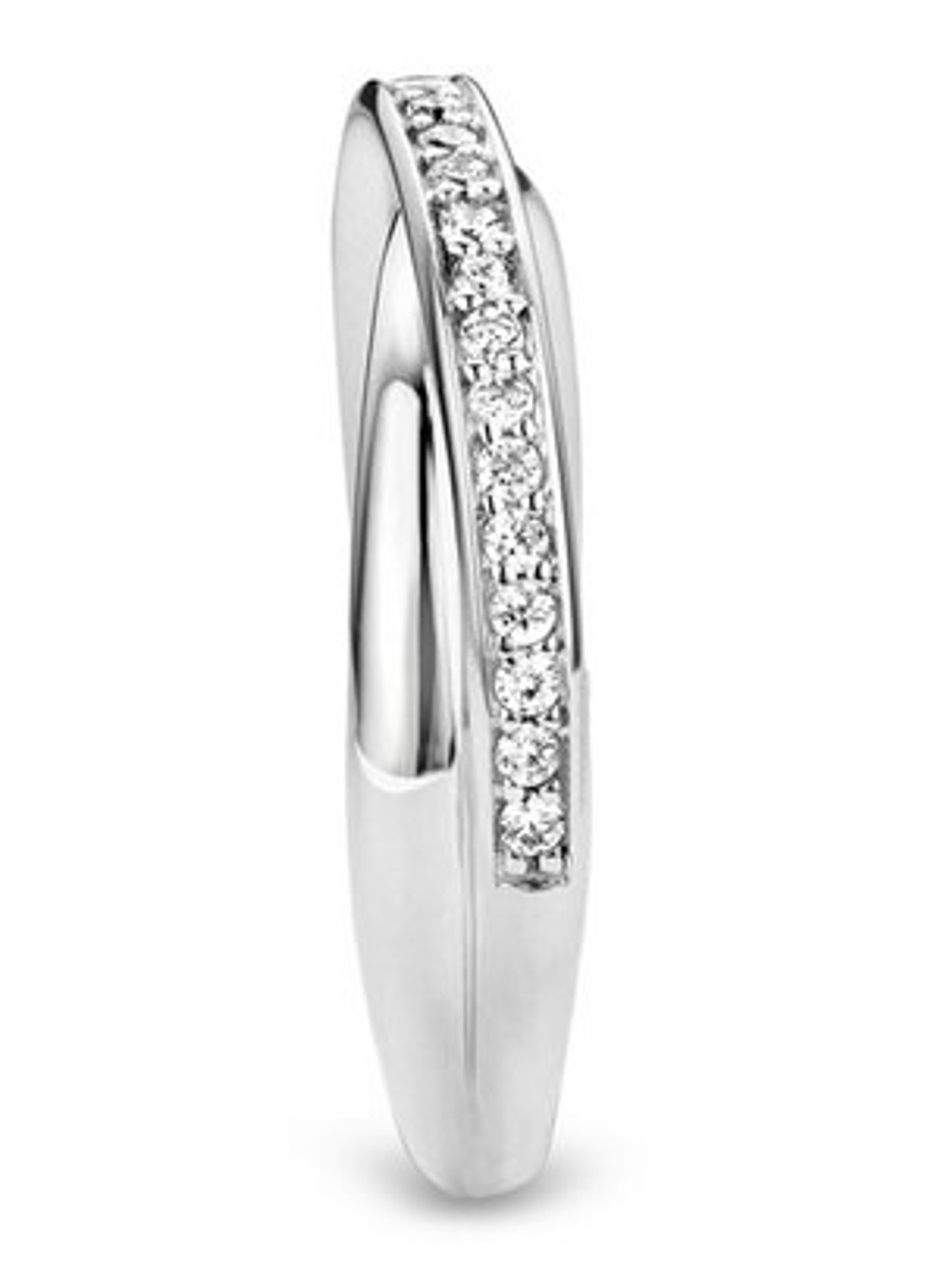 TI SENTO - Milano Ring van zilver met zirkonia 1953ZI - detail 2 zilver