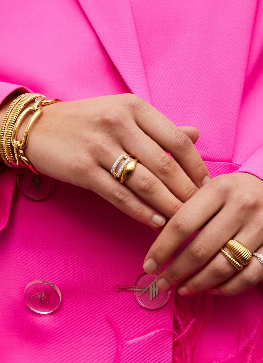 TI SENTO - Milano Ring verguld 12228ZY - voorkant 2 goud