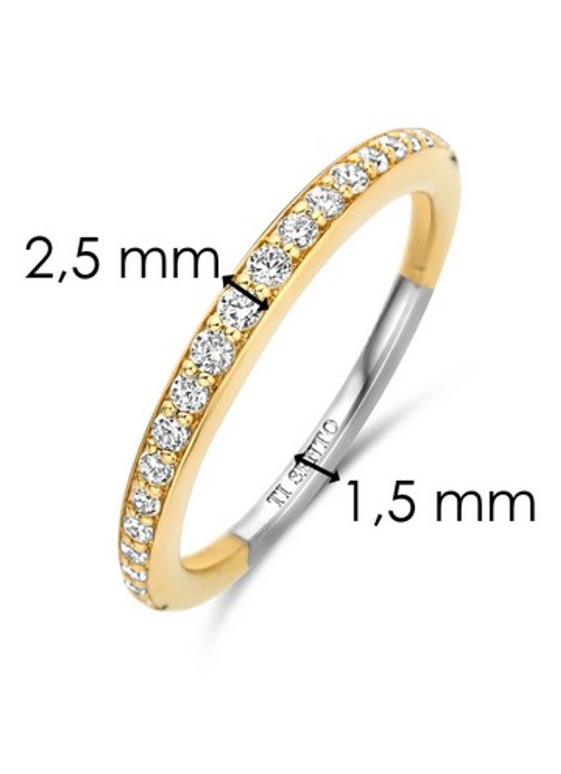 TI SENTO - Milano Ring verguld 12317ZY - detail 3 goud
