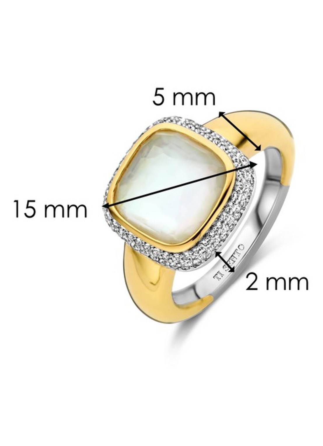 TI SENTO - Milano Ring verguld 12330MW - detail 3 goud