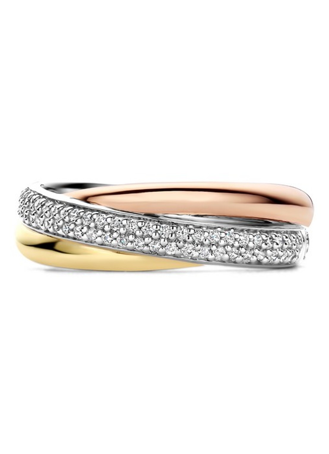 TI SENTO - Milano Ring verguld 12343ZT - detail goud