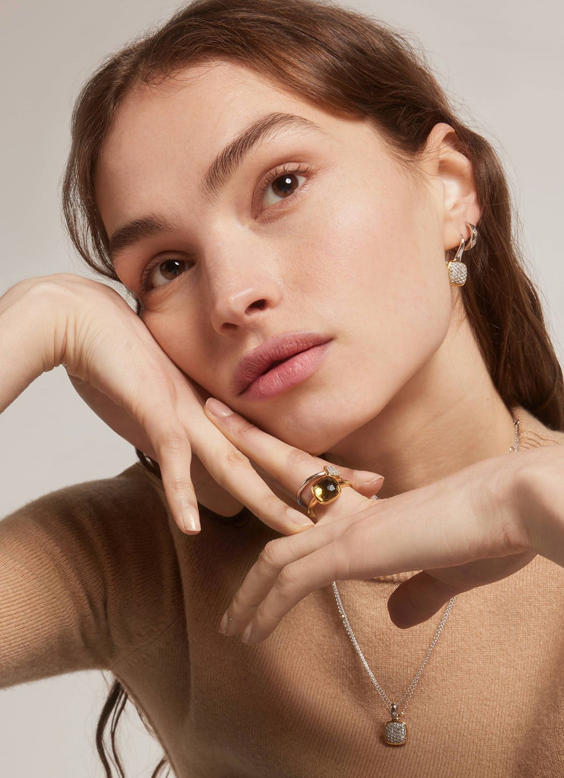 TI SENTO - Milano Ring verguld 12351KA - voorkant 7 goud