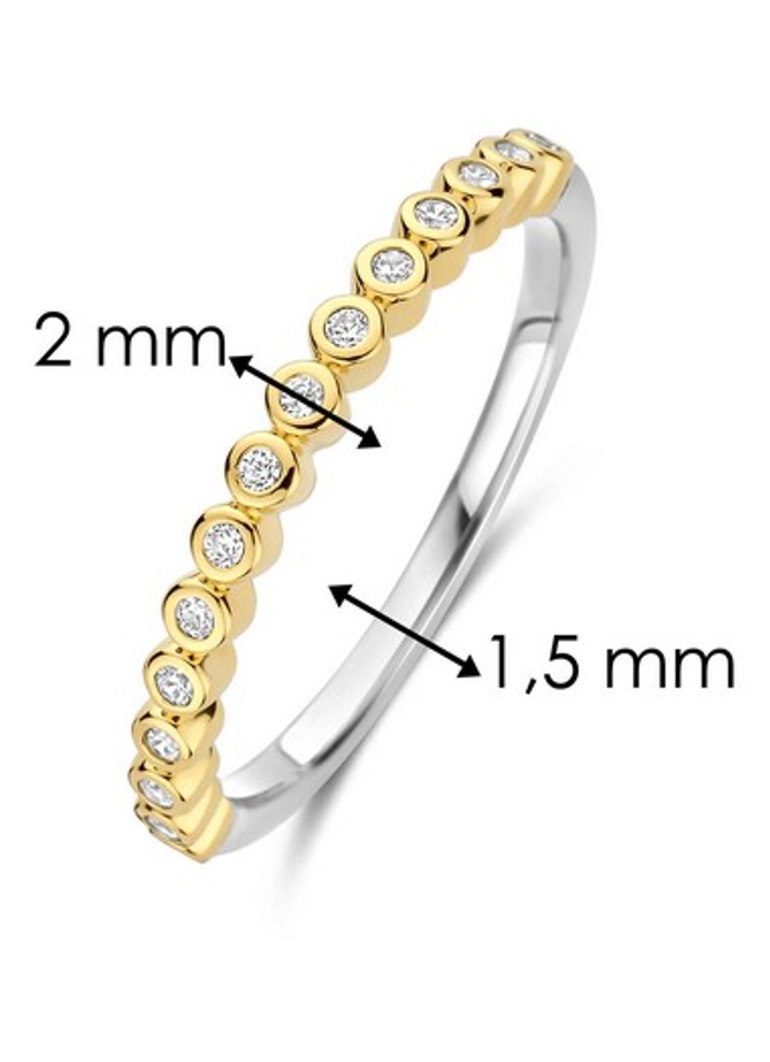 TI SENTO - Milano Ring verguld 12364ZY - detail 4 goud