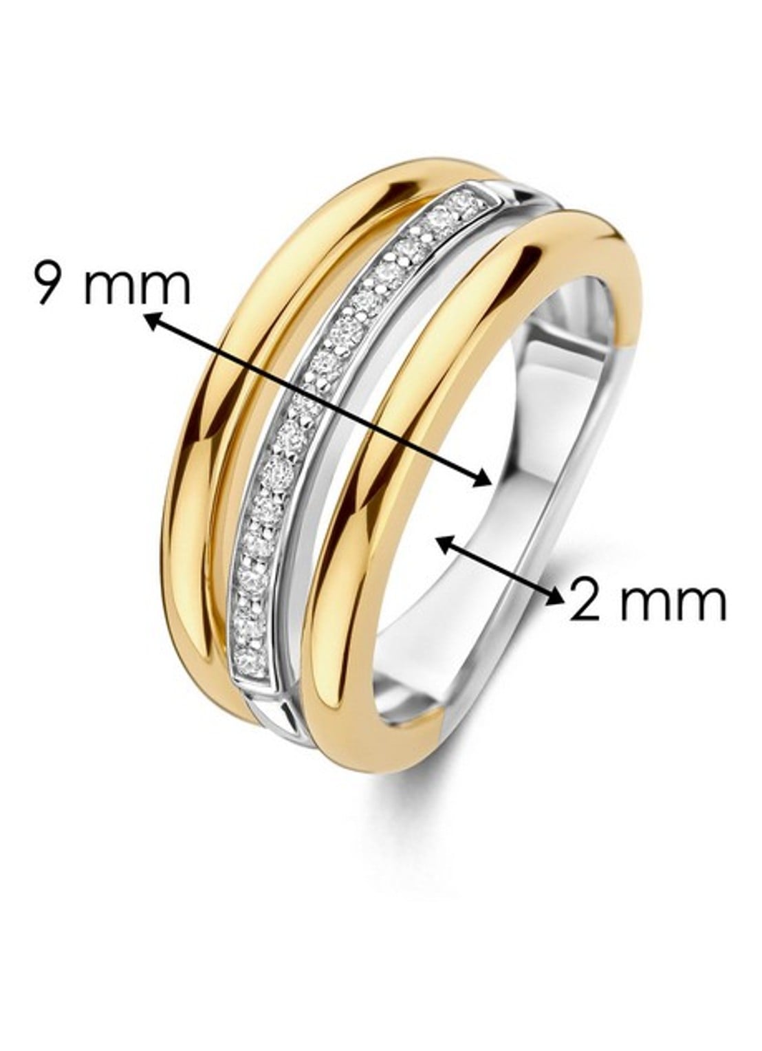 TI SENTO - Milano Ring verguld 12369ZY - detail 2 goud