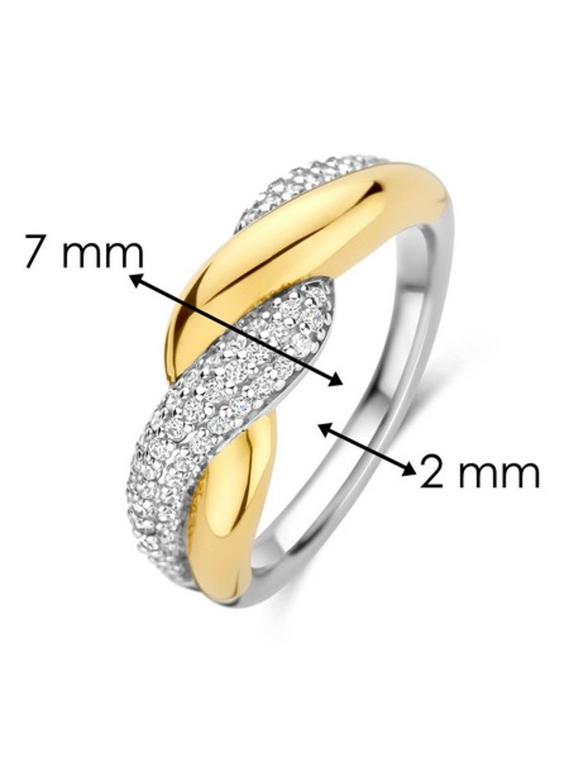 TI SENTO - Milano Ring verguld 12370ZY - detail 4 goud
