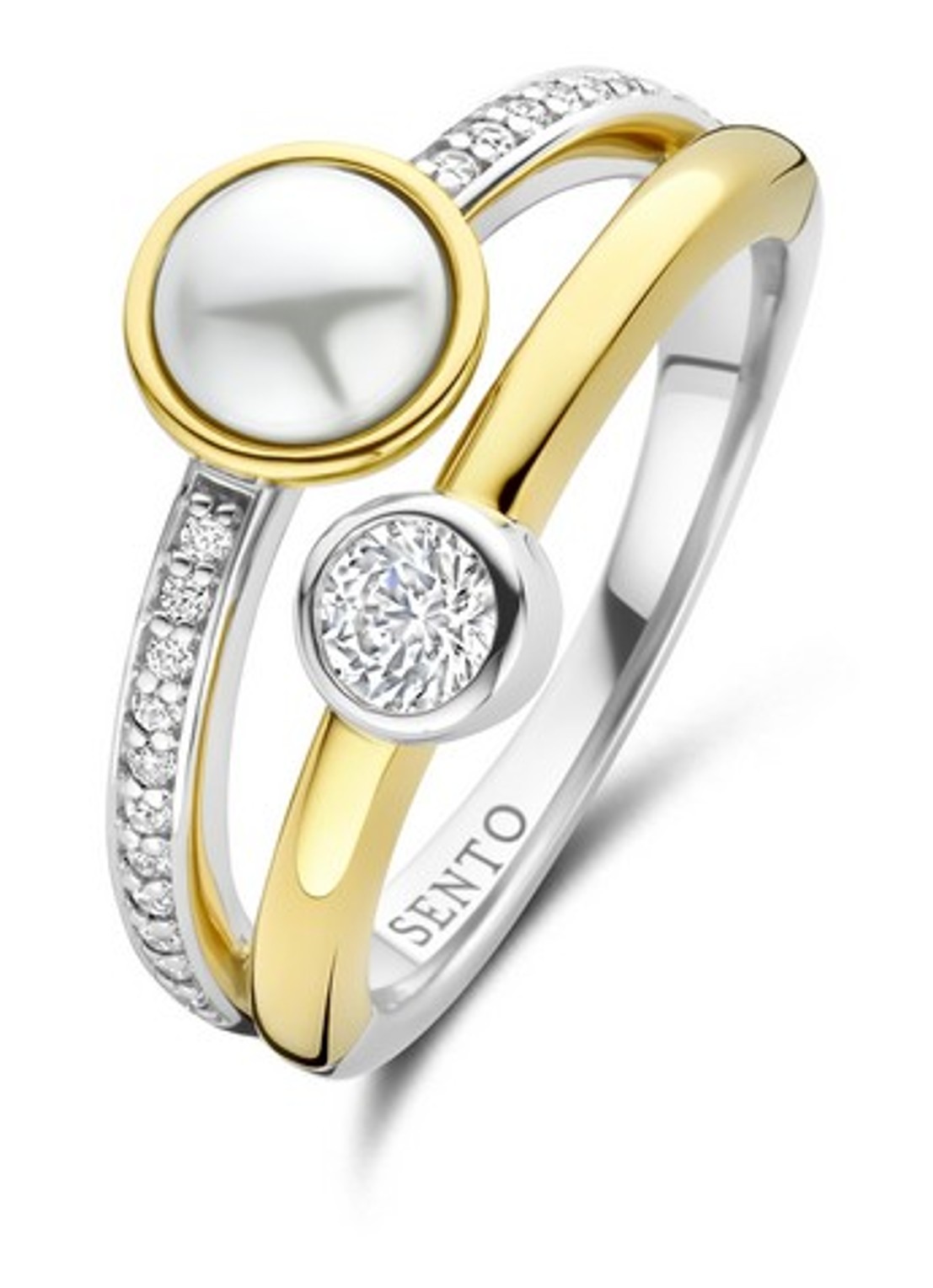 TI SENTO - Milano Ring verguld 12376YP - voorkant goud