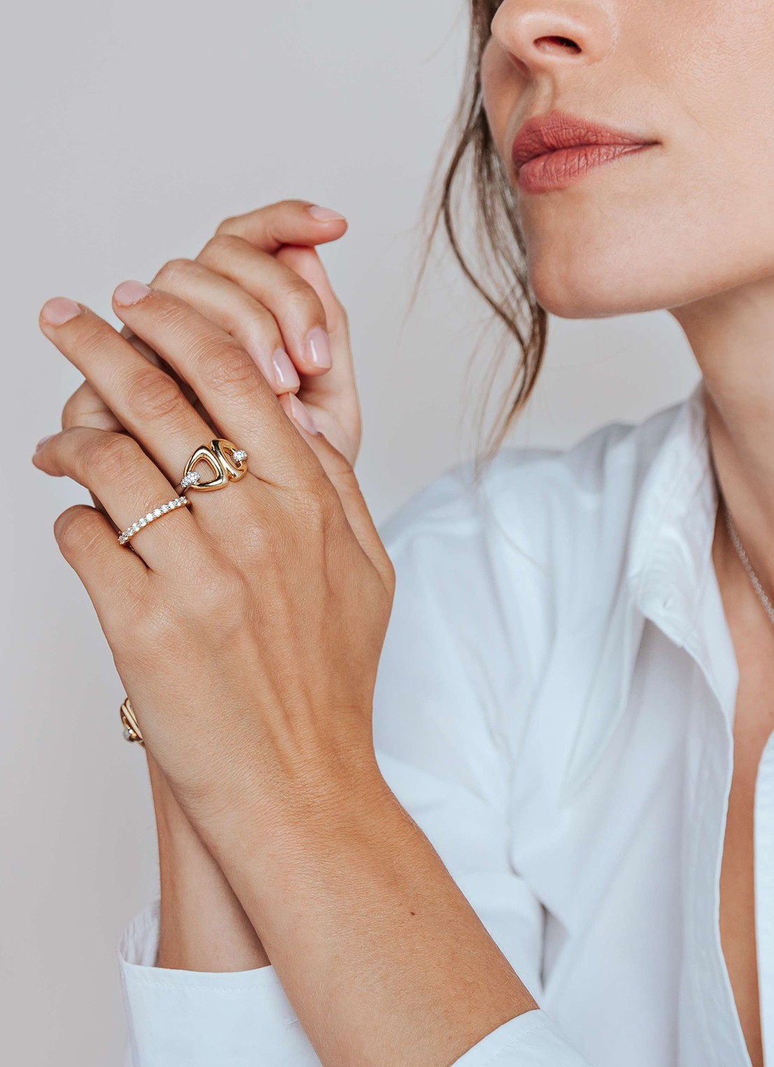 TI SENTO - Milano Ring verguld 12391ZY - voorkant 5 goud