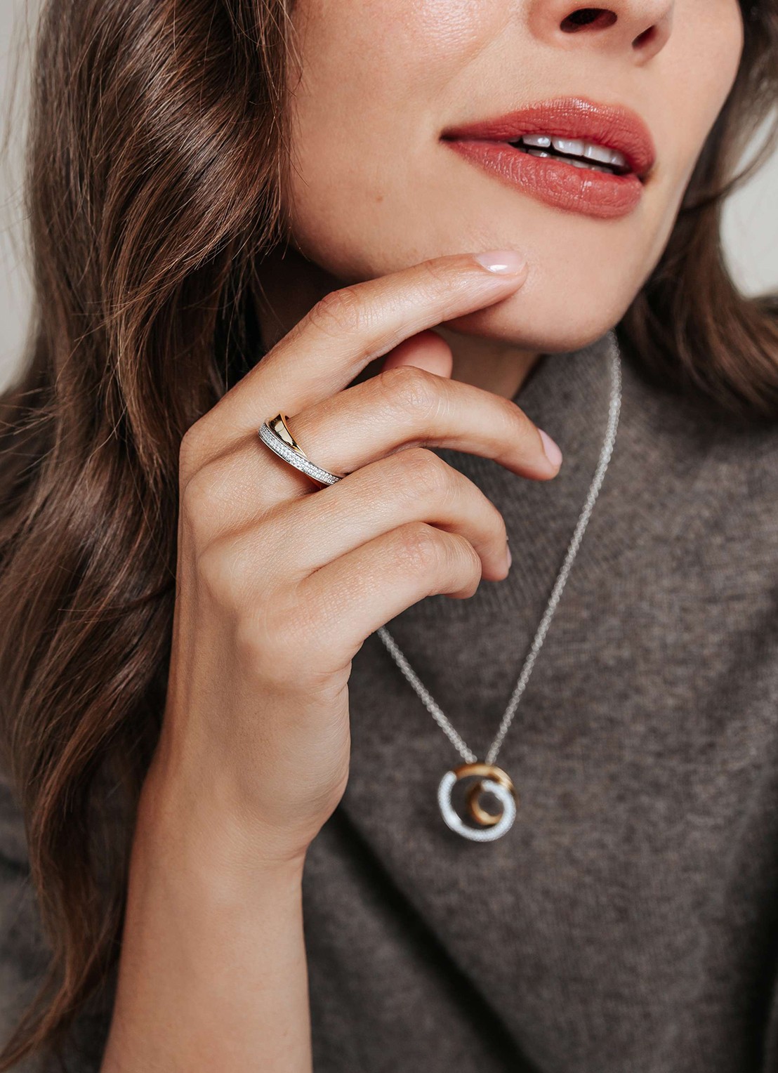 TI SENTO - Milano Ring verguld 12395ZY - voorkant goud