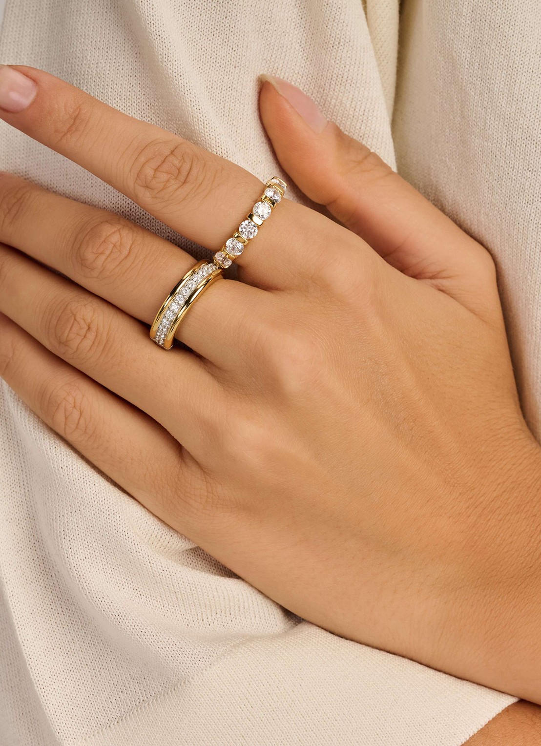 TI SENTO - Milano Ring verguld 12434ZY - voorkant 5 goud