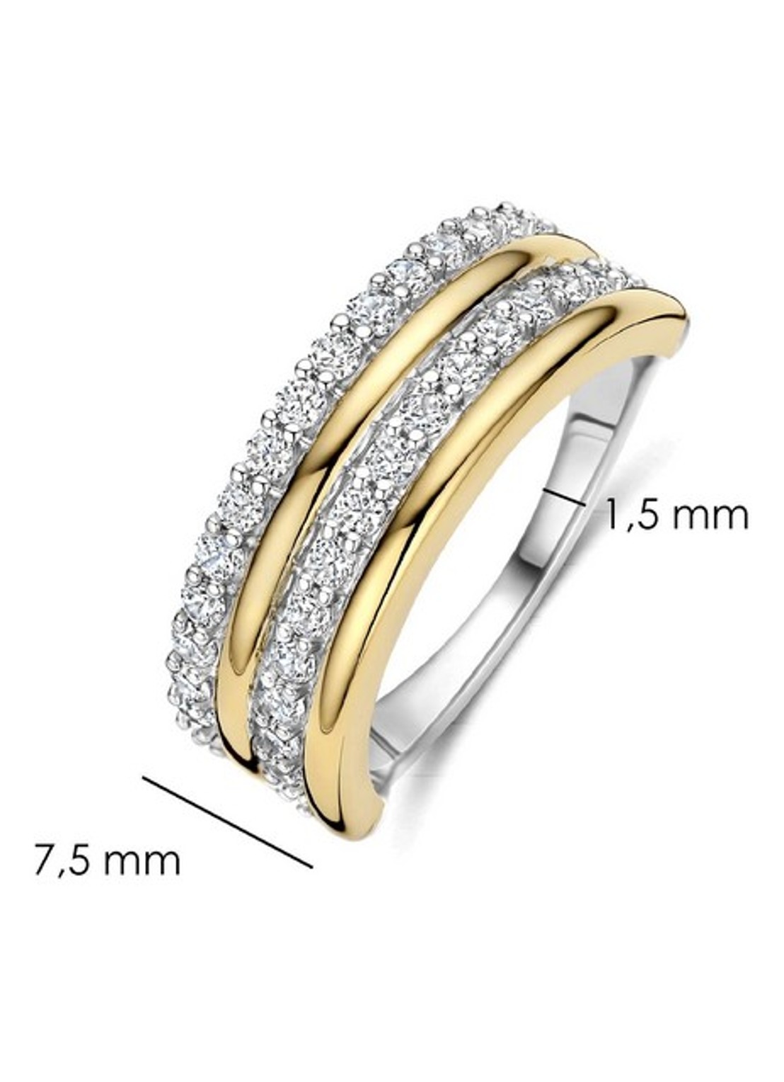 TI SENTO - Milano Ring verguld 12444ZY - detail 3 goud