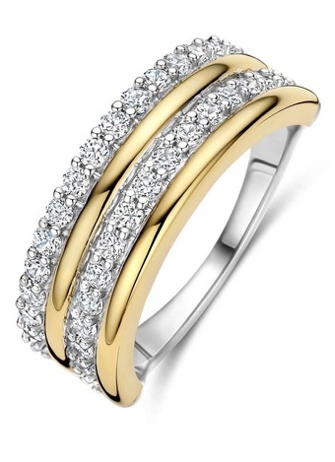 TI SENTO - Milano Ring verguld 12444ZY - voorkant 4 goud