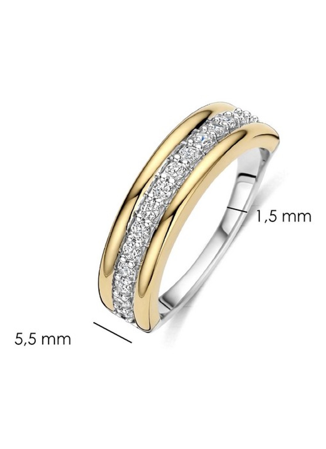 TI SENTO - Milano Ring verguld 12445ZY - detail 3 goud