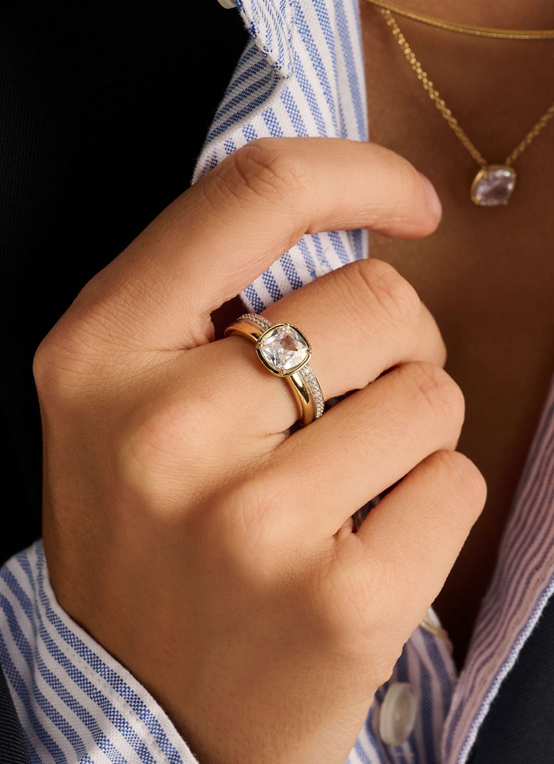 TI SENTO - Milano Ring verguld 12451ZY - voorkant 5 goud