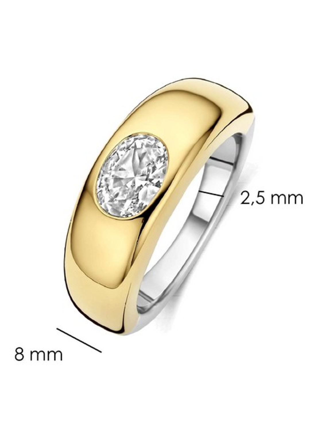 TI SENTO - Milano Ring verguld 12453ZY - detail 3 goud