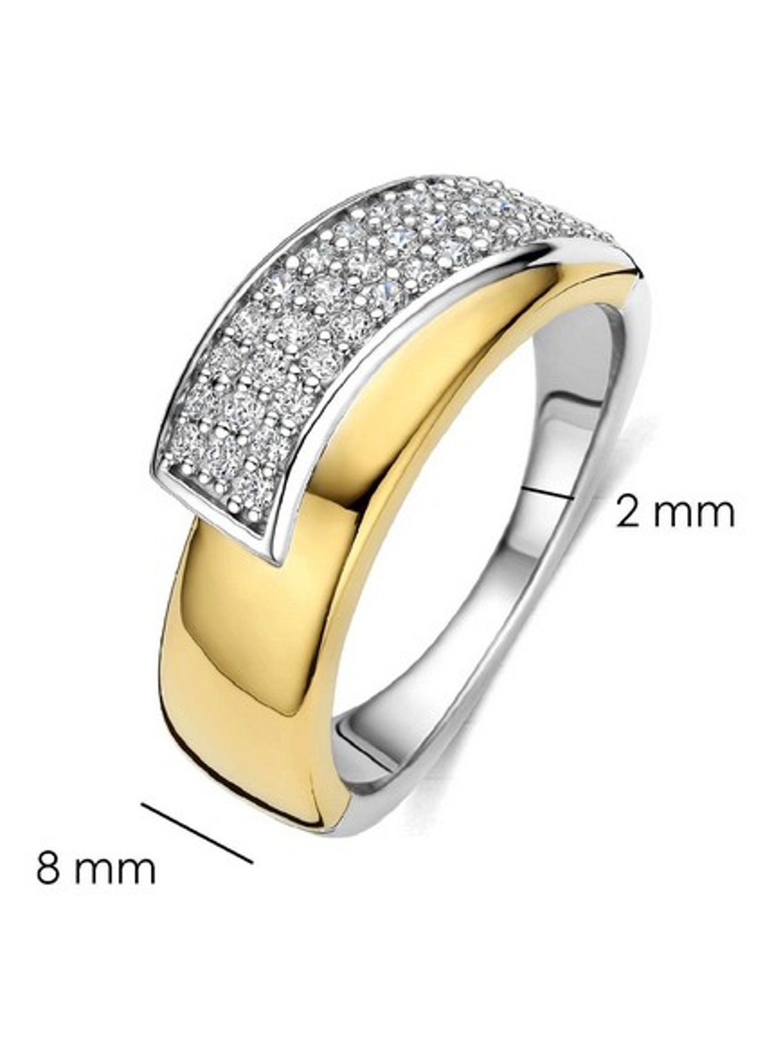 TI SENTO - Milano Ring verguld 12454ZY - detail 3 goud