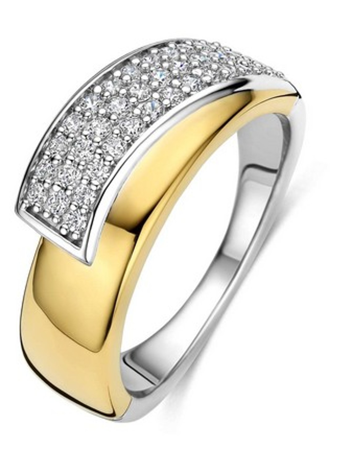 TI SENTO - Milano Ring verguld 12454ZY - voorkant 4 goud
