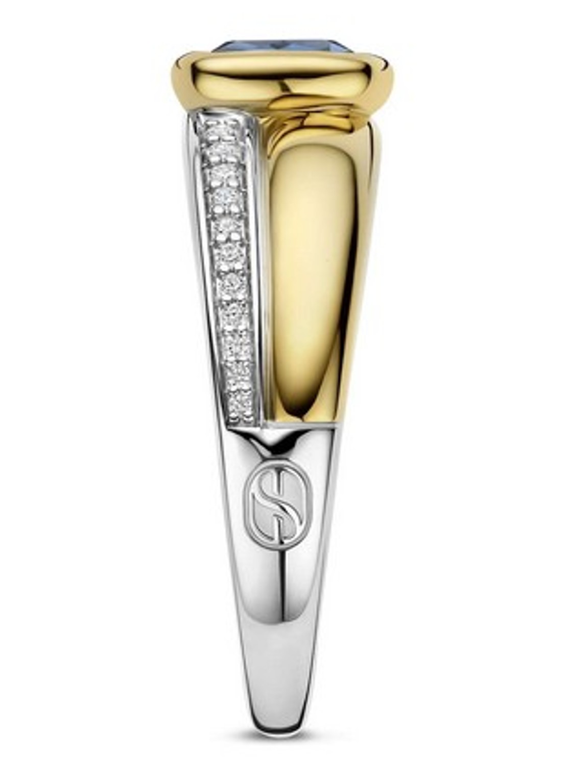 TI SENTO - Milano Ring verguld 12462DB - detail zilver