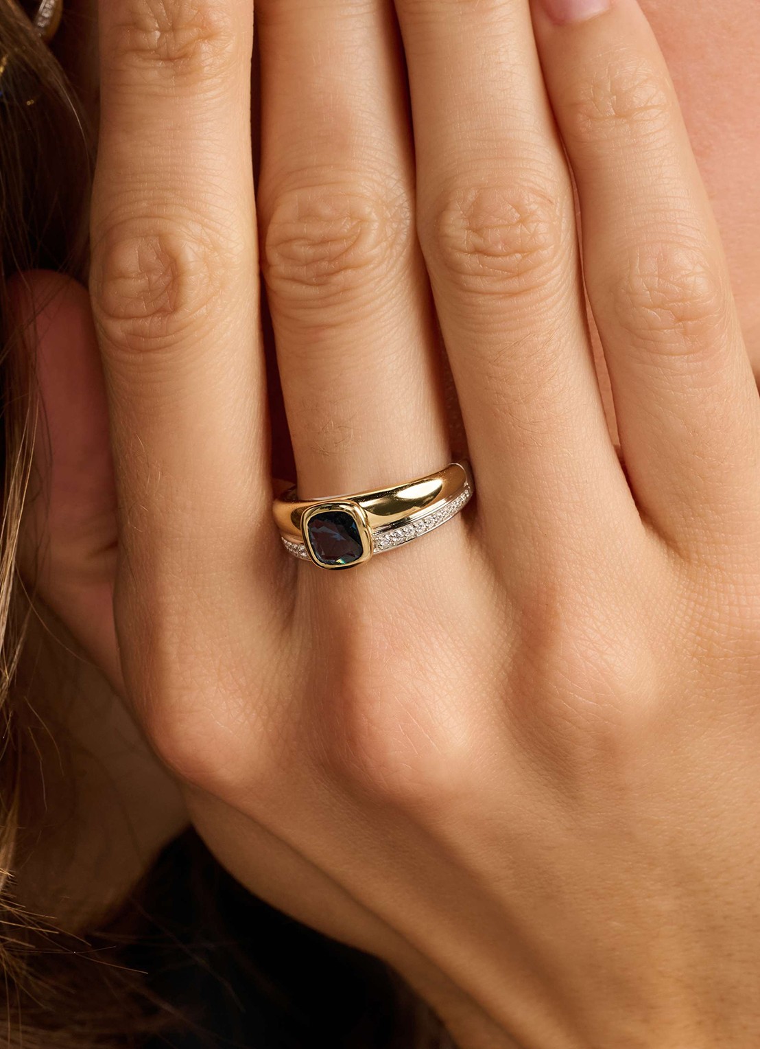 TI SENTO - Milano Ring verguld 12462DB - voorkant 5 zilver