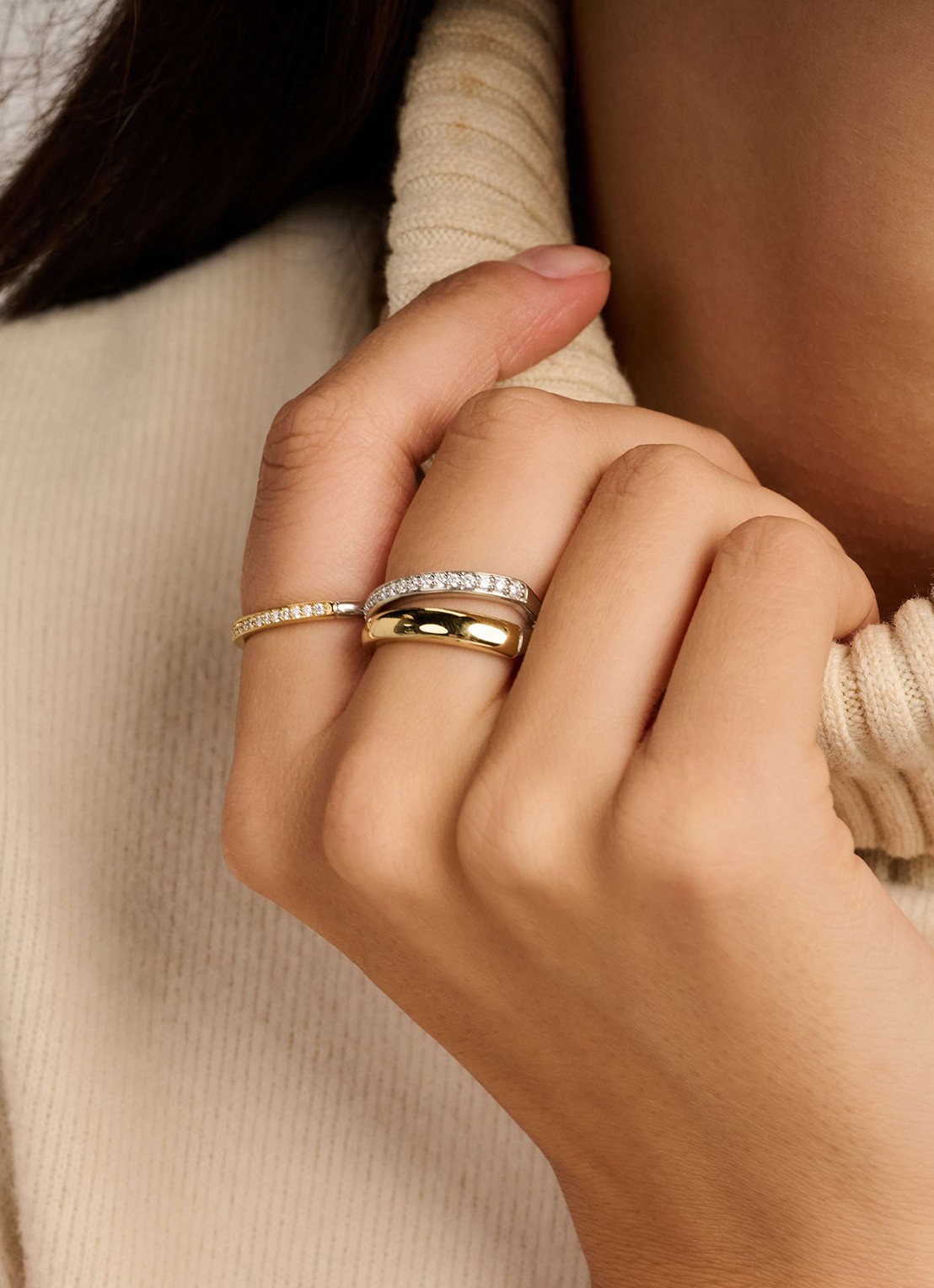 TI SENTO - Milano Ring verguld 1923YZ - voorkant 2 goud