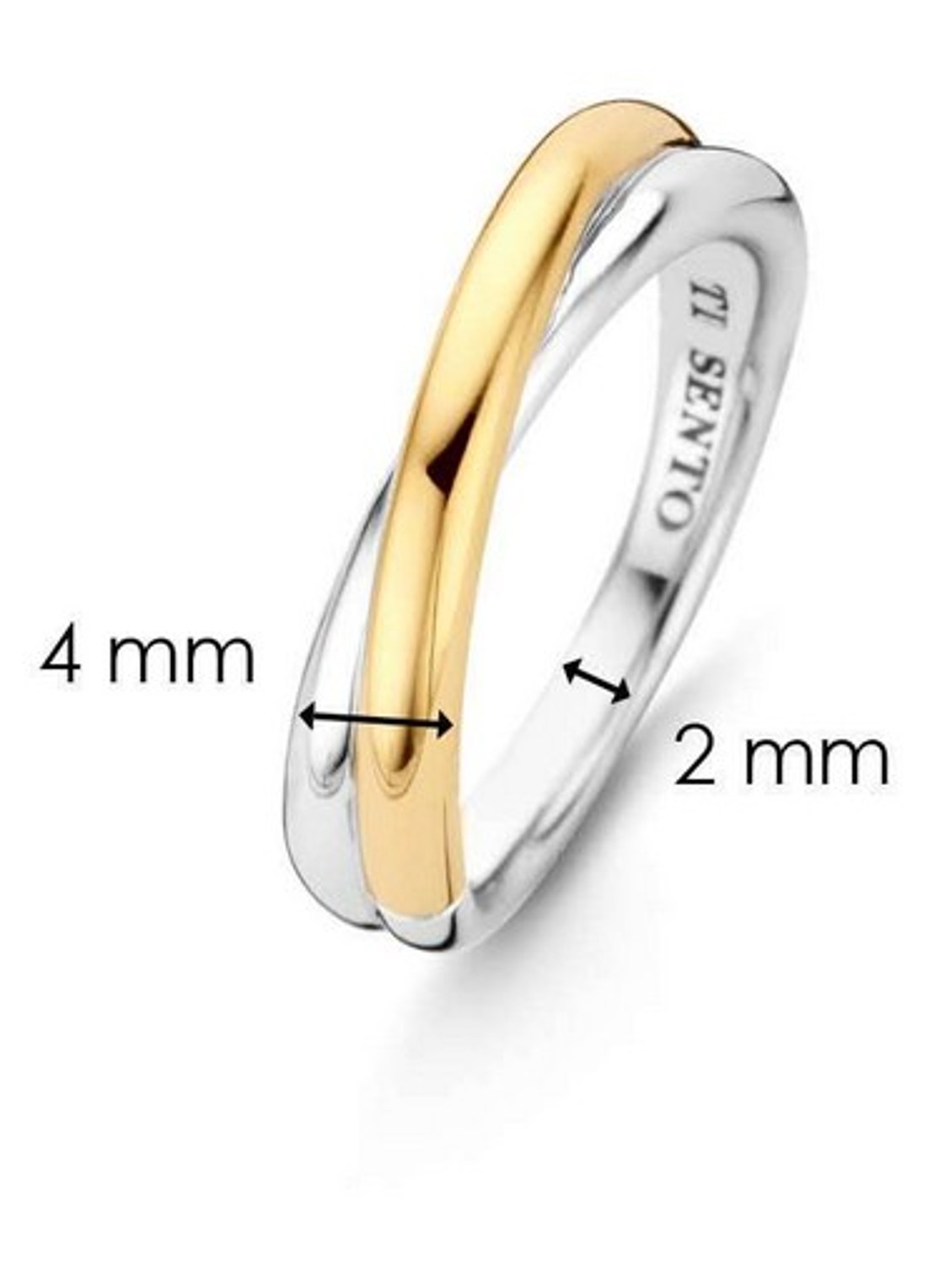 TI SENTO - Milano Ring verguld 1953SY - detail 4 goud