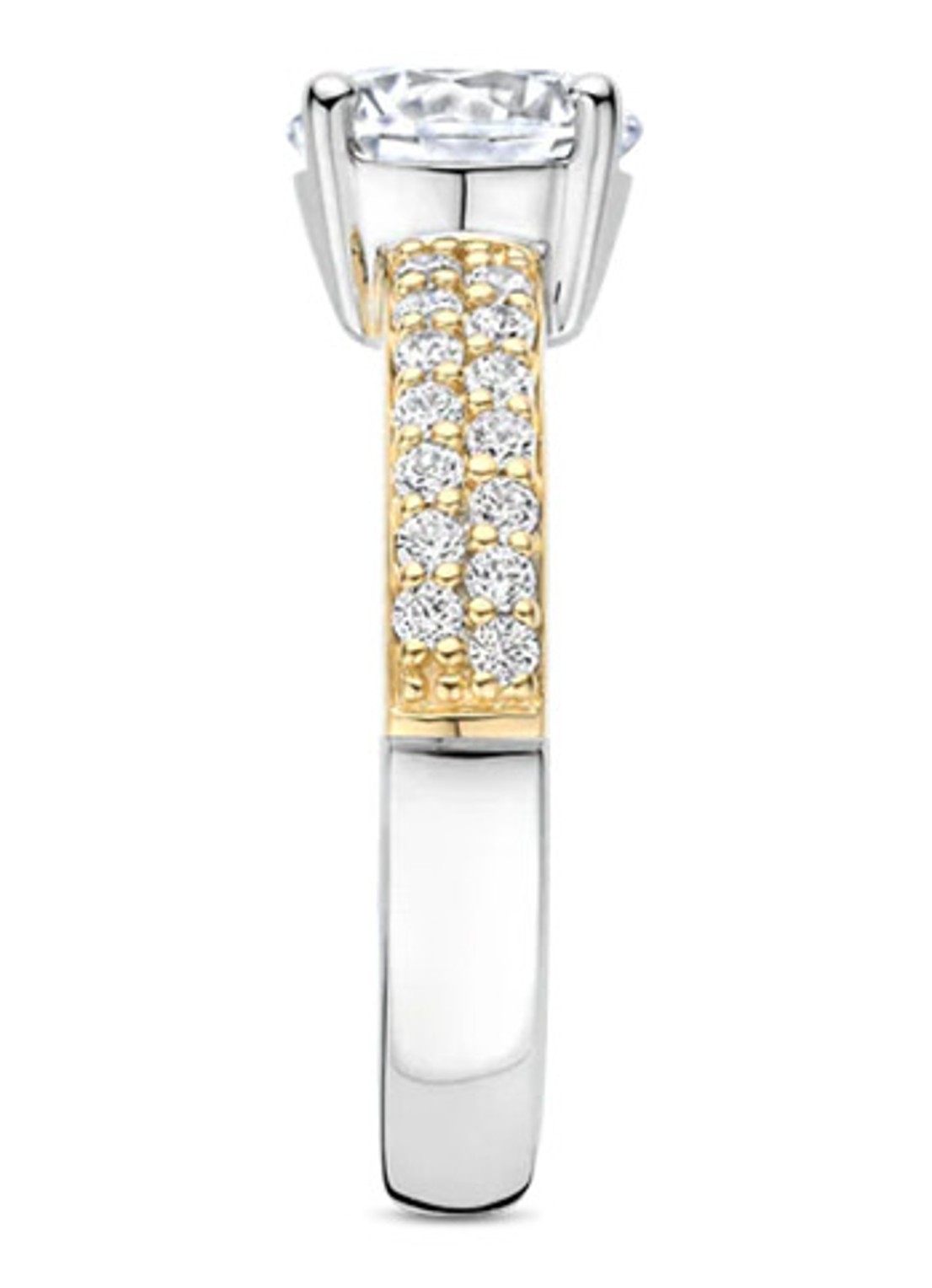 TI SENTO - Milano Ring verguld met zirkonia 1737ZY - detail goud
