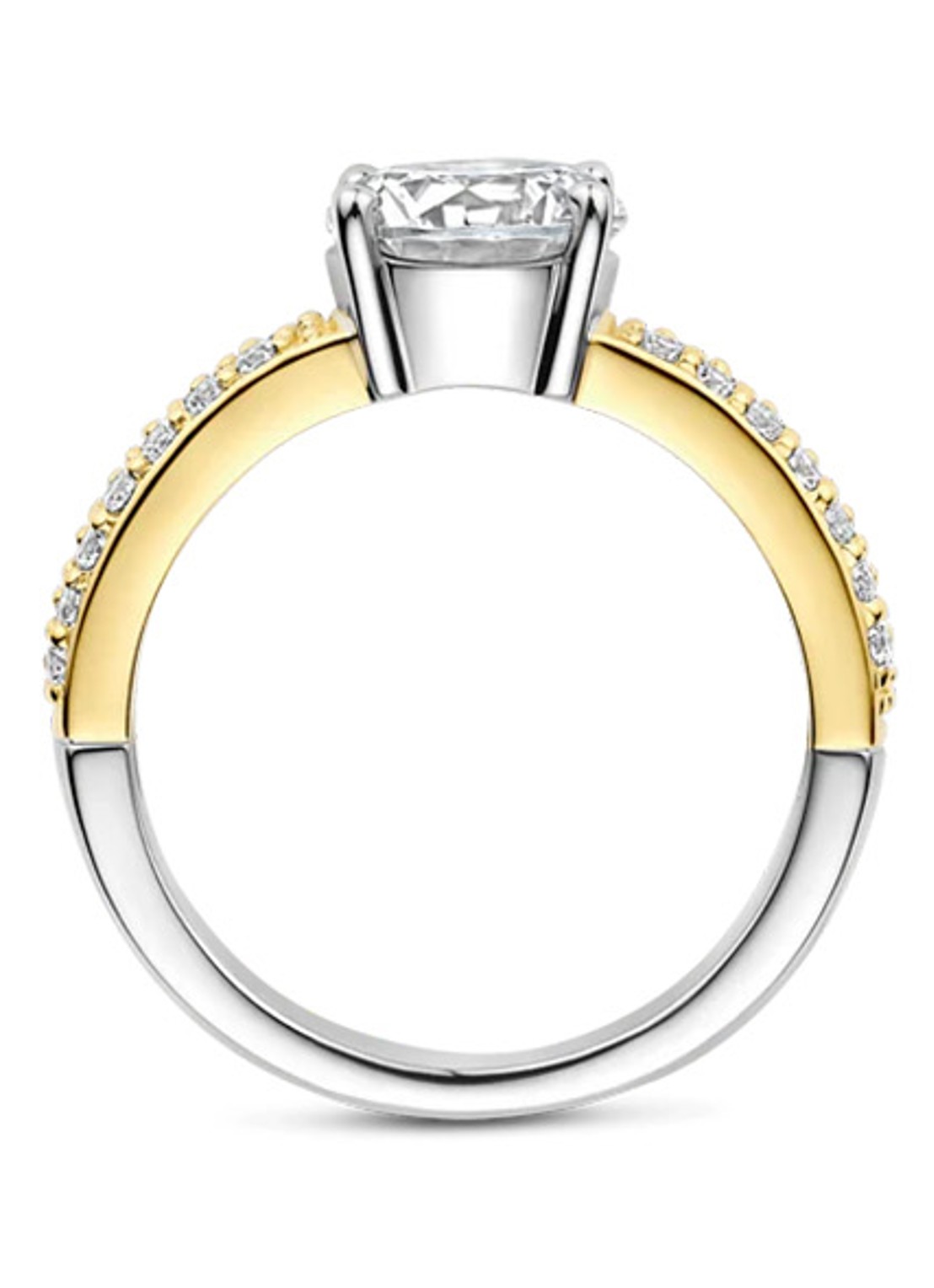 TI SENTO - Milano Ring verguld met zirkonia 1737ZY - detail 2 goud