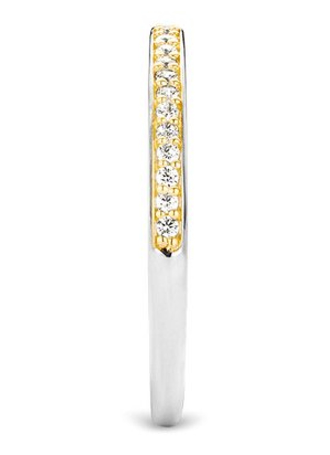 TI SENTO - Milano Ring verguld met zirkonia 1923ZY - detail 2 zilver