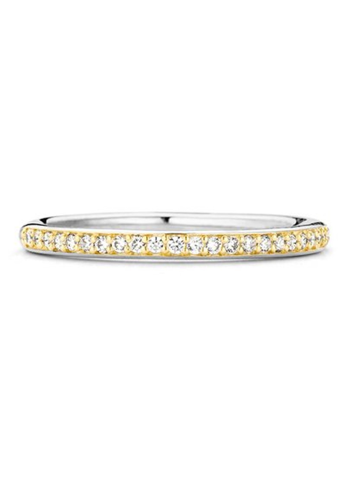 TI SENTO - Milano Ring verguld met zirkonia 1923ZY - detail 3 zilver
