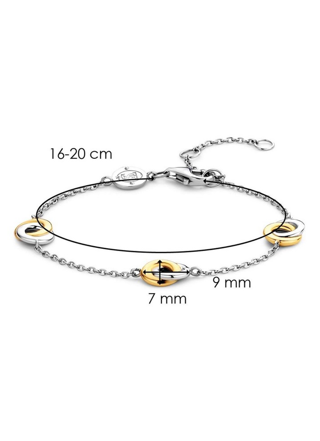 TI SENTO - Milano Schakelarmband verguld 2925SY - detail 5 zilver