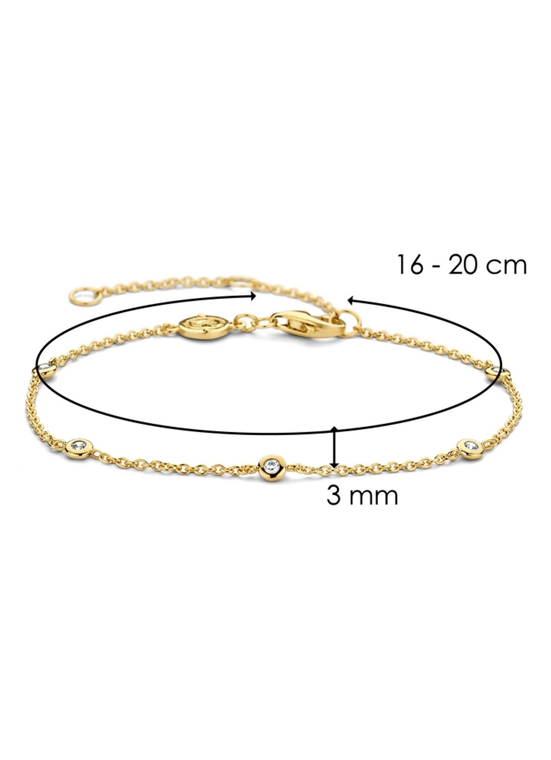 TI SENTO - Milano Schakelarmband verguld 2974ZY - detail 3 goud