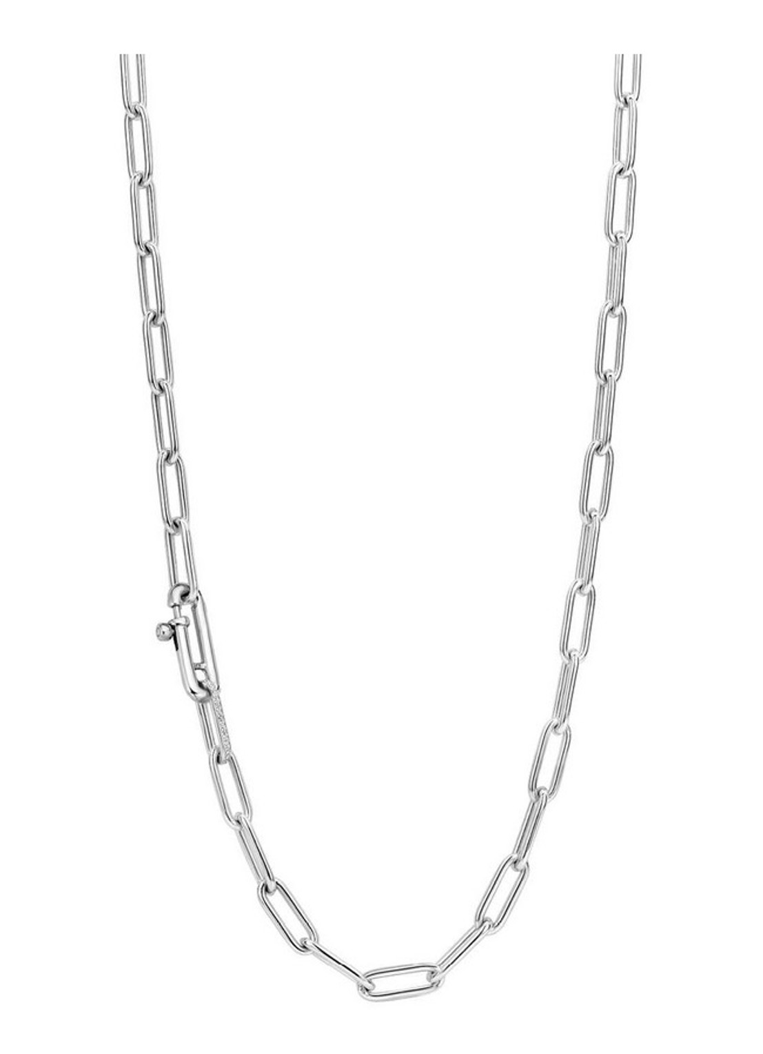 TI SENTO - Milano Schakelketting van zilver 3947ZI - voorkant zilver