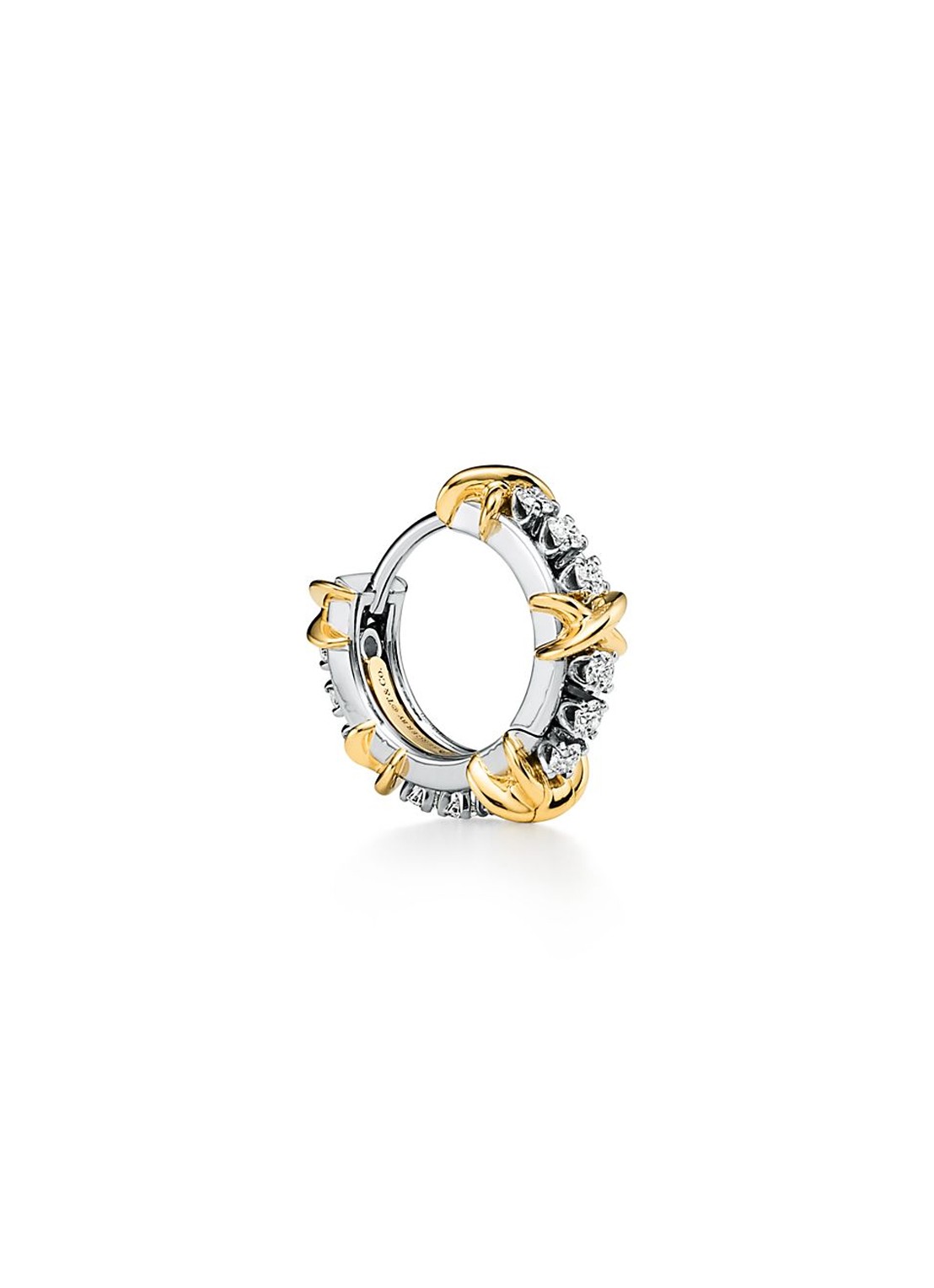 Tiffany & Co. 16 Stone oorringen van 18 karaat geel- en witgoud met diamant 82383 - voorkant 5 undefined