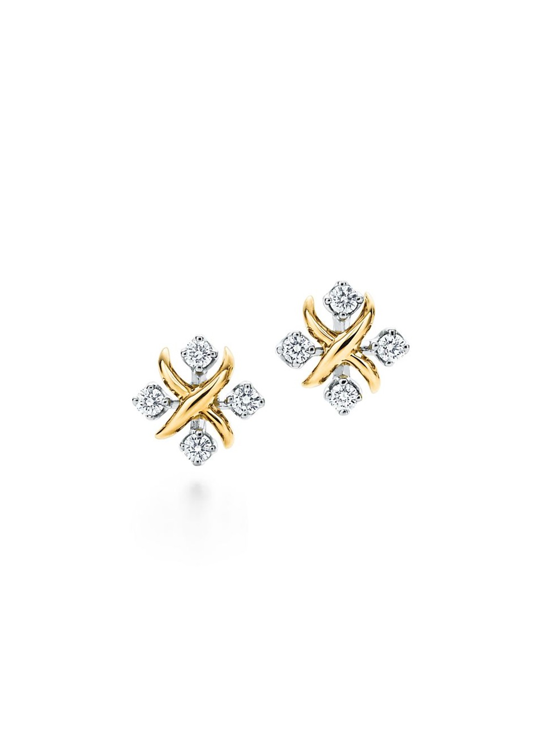 Tiffany & Co. 16 Stone oorstekers van 18 karaat geelgoud met diamant 85118 - voorkant 2 undefined