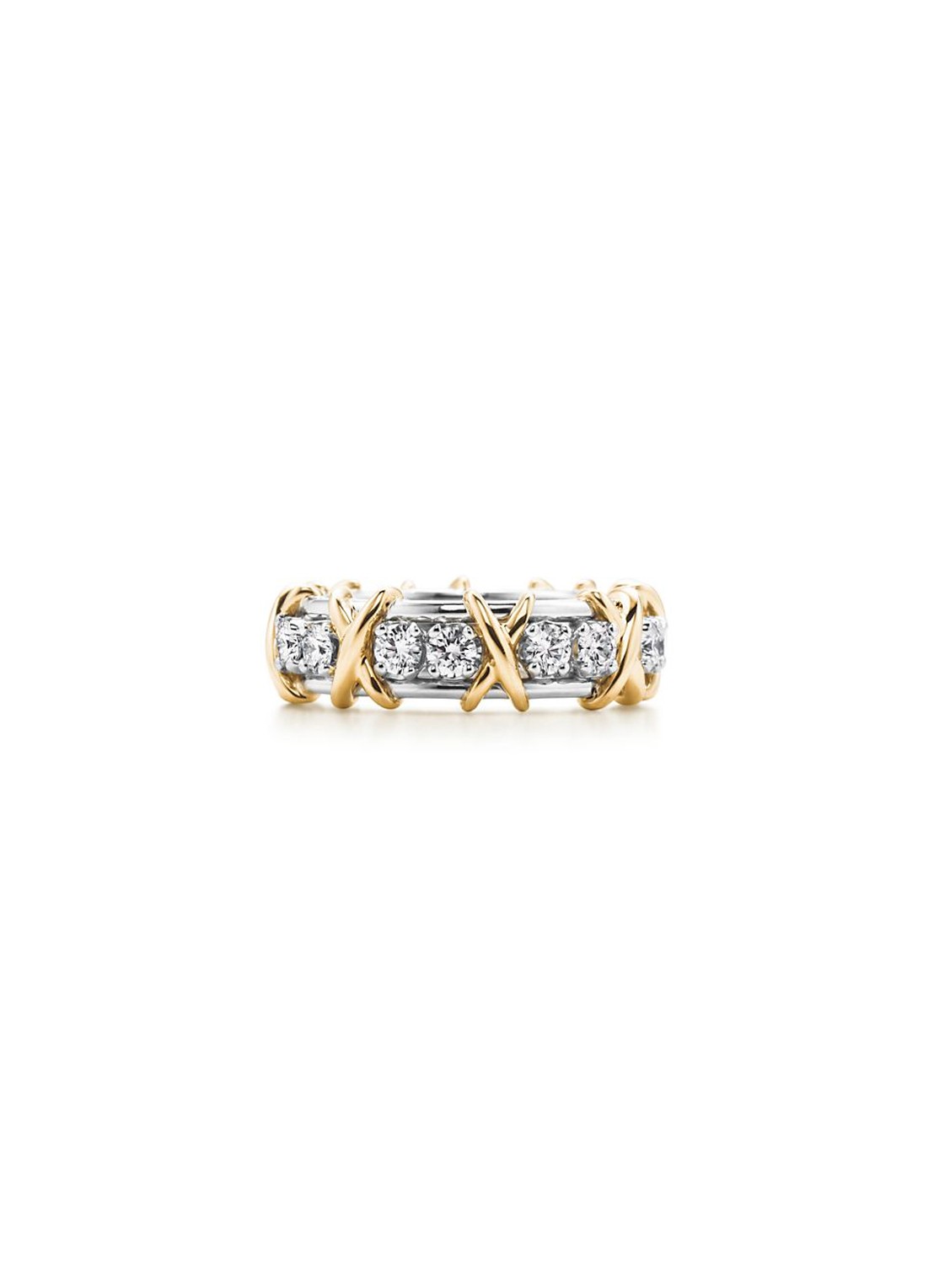 Tiffany & Co. 16 Stone ring van 18 karaat geelgoud met diamant 22011 - voorkant 4 undefined
