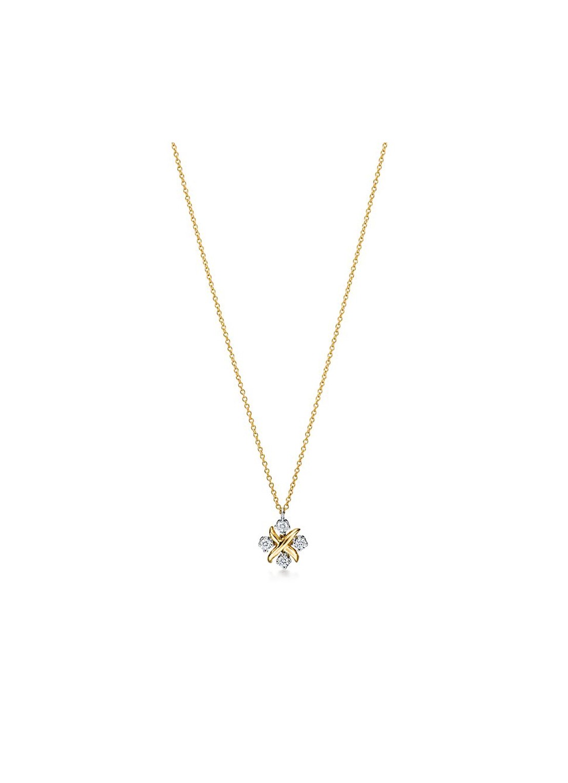Tiffany & Co. 16 Stone Tiffany ketting van 18 karaat geelgoud met diamanten 45662 - voorkant 4 undefined