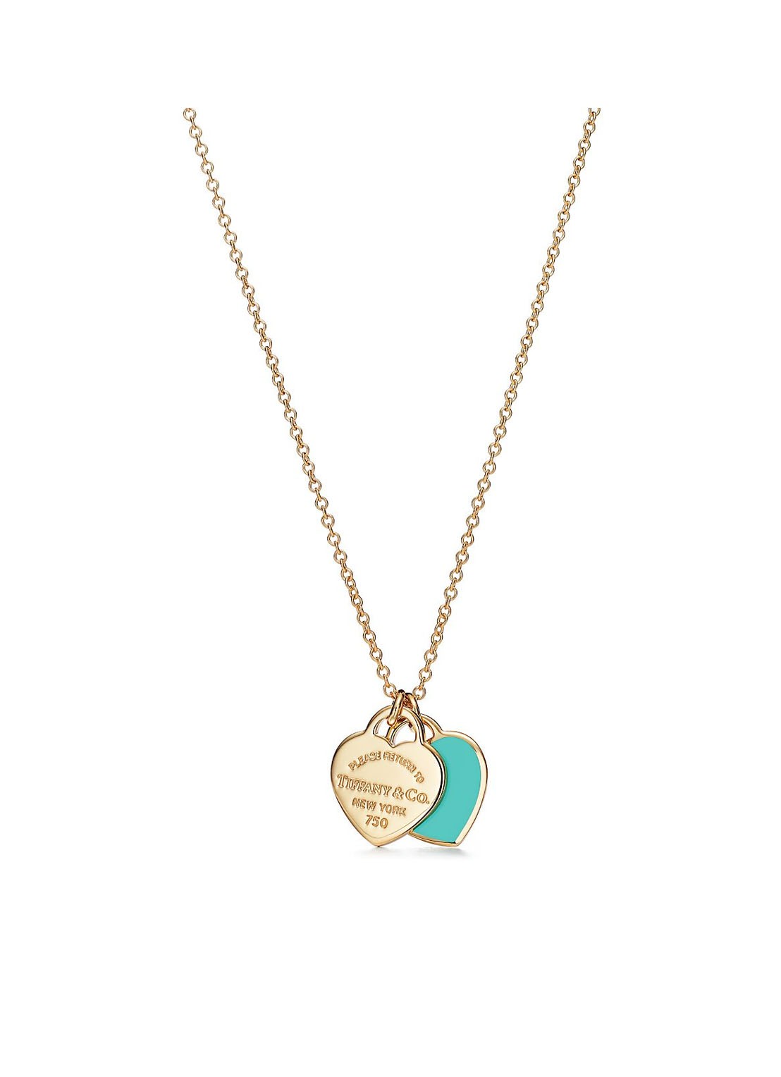 Tiffany & Co. Double Heart Tag Mini ketting van 18 karaat geelgoud  68411 - voorkant 4 undefined