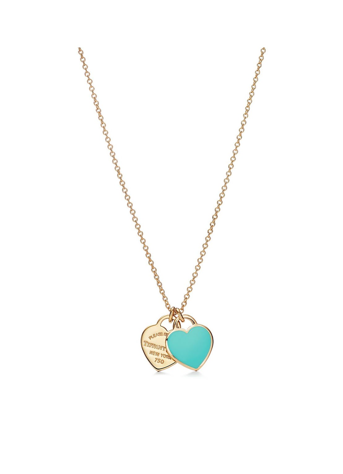 Tiffany & Co. Double Heart Tag Mini ketting van 18 karaat geelgoud  68411 - voorkant 5 undefined