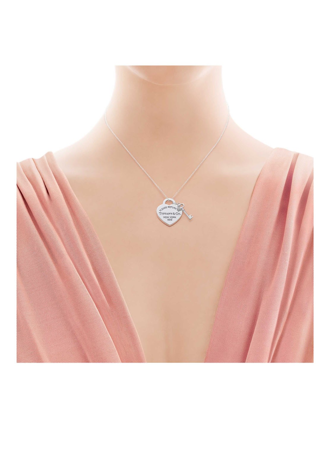 Tiffany & Co. Heart Tag Key Medium ketting van sterling zilver 58407 - voorkant 2 undefined