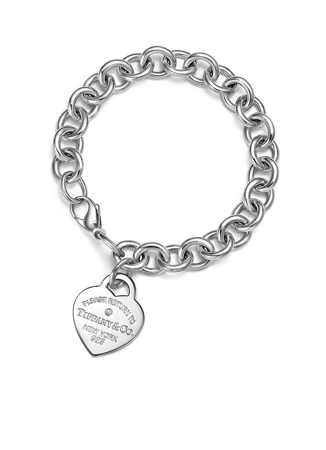 Tiffany & Co. Heart Tag schakelarmband van sterling zilver met diamant 21820 - voorkant 4 undefined