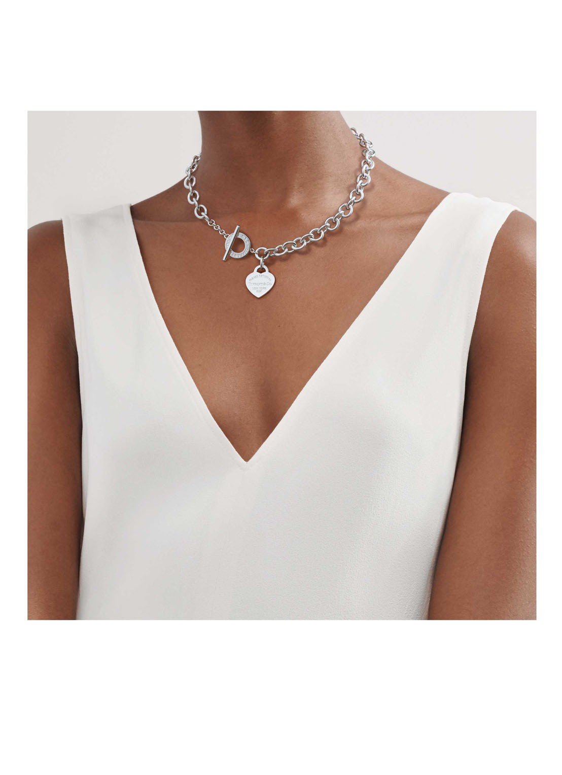 Tiffany & Co. Heart Tag Toggle schakelketting van sterling zilver 47822 - detail undefined