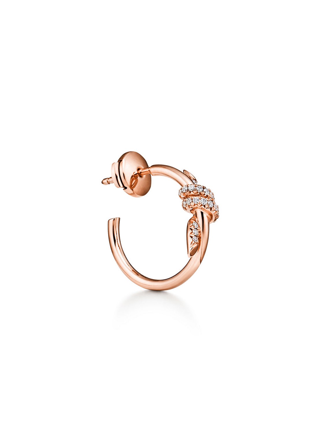 Tiffany & Co. Knot oorringen van 18 karaat roségoud met diamant 84883 - voorkant 7 undefined