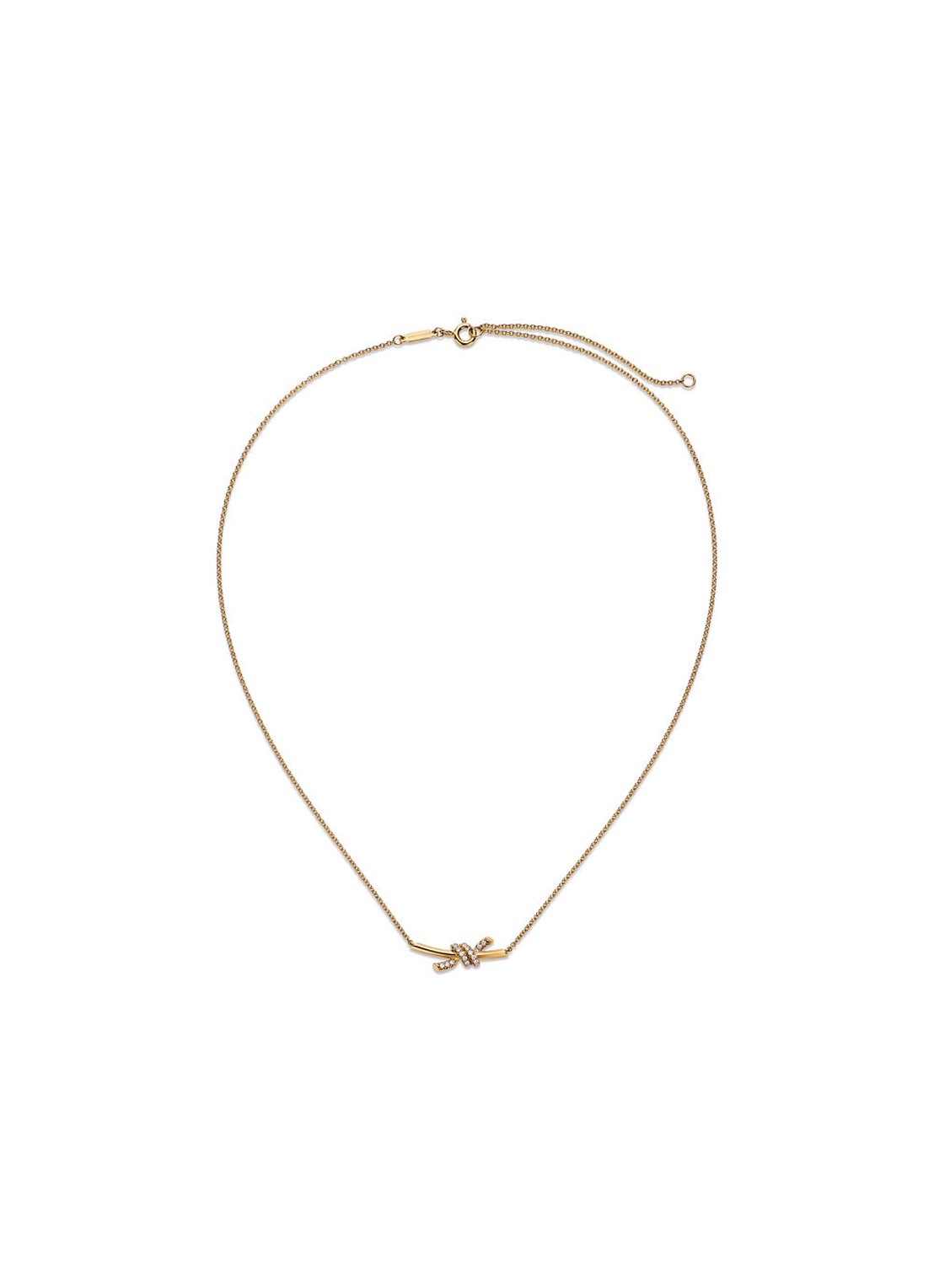Tiffany & Co. Knot Small ketting van 18 karaat geelgoud met diamant 84882 - detail 5 undefined