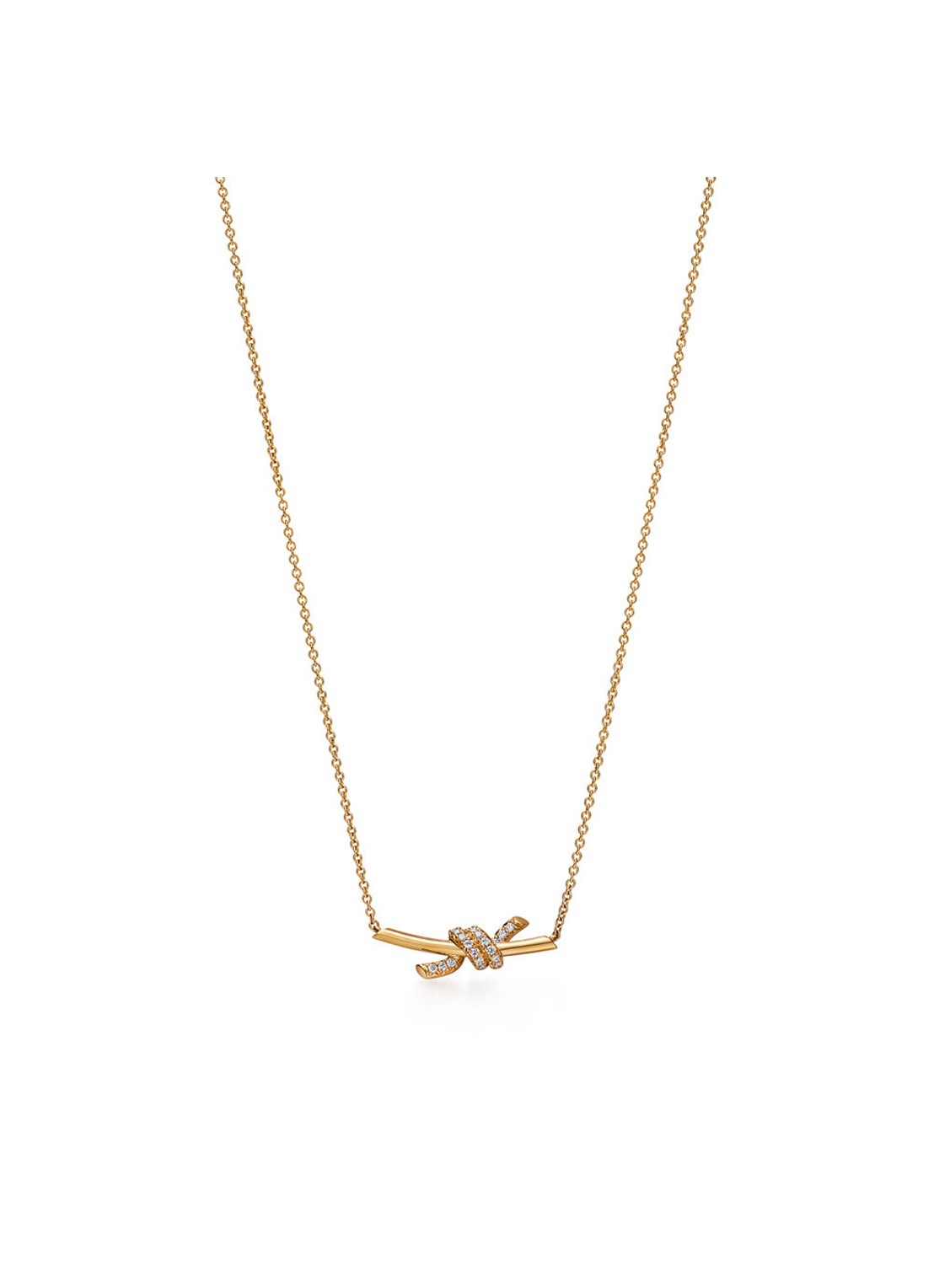 Tiffany & Co. Knot Small ketting van 18 karaat geelgoud met diamant 84882 - voorkant 3 undefined