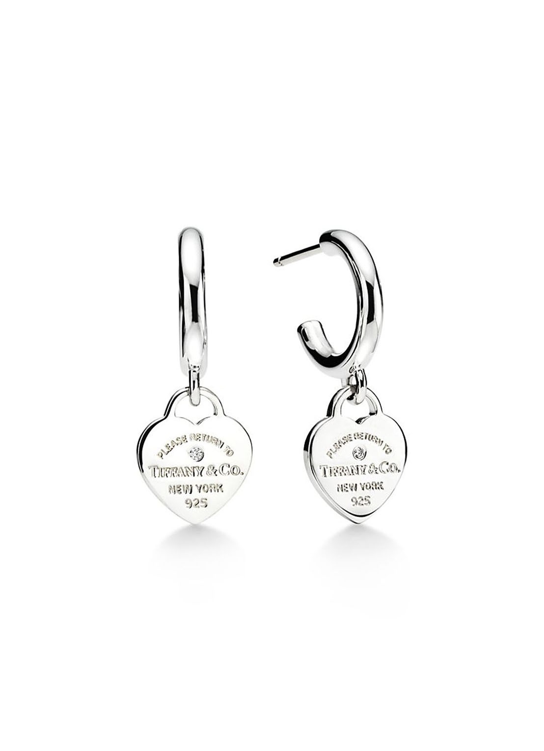 Tiffany & Co. Mini oorringen van sterling zilver met diamant 30952 - voorkant 4 undefined