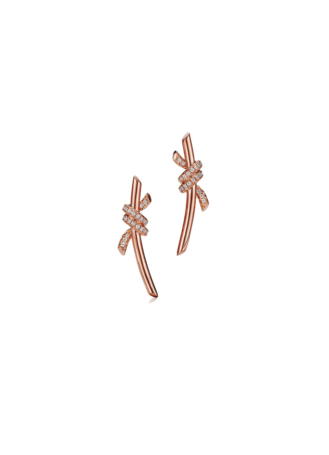 Tiffany & Co. Oorhangers van 18 karaat roségoud met diamant 10976 - voorkant 3 undefined