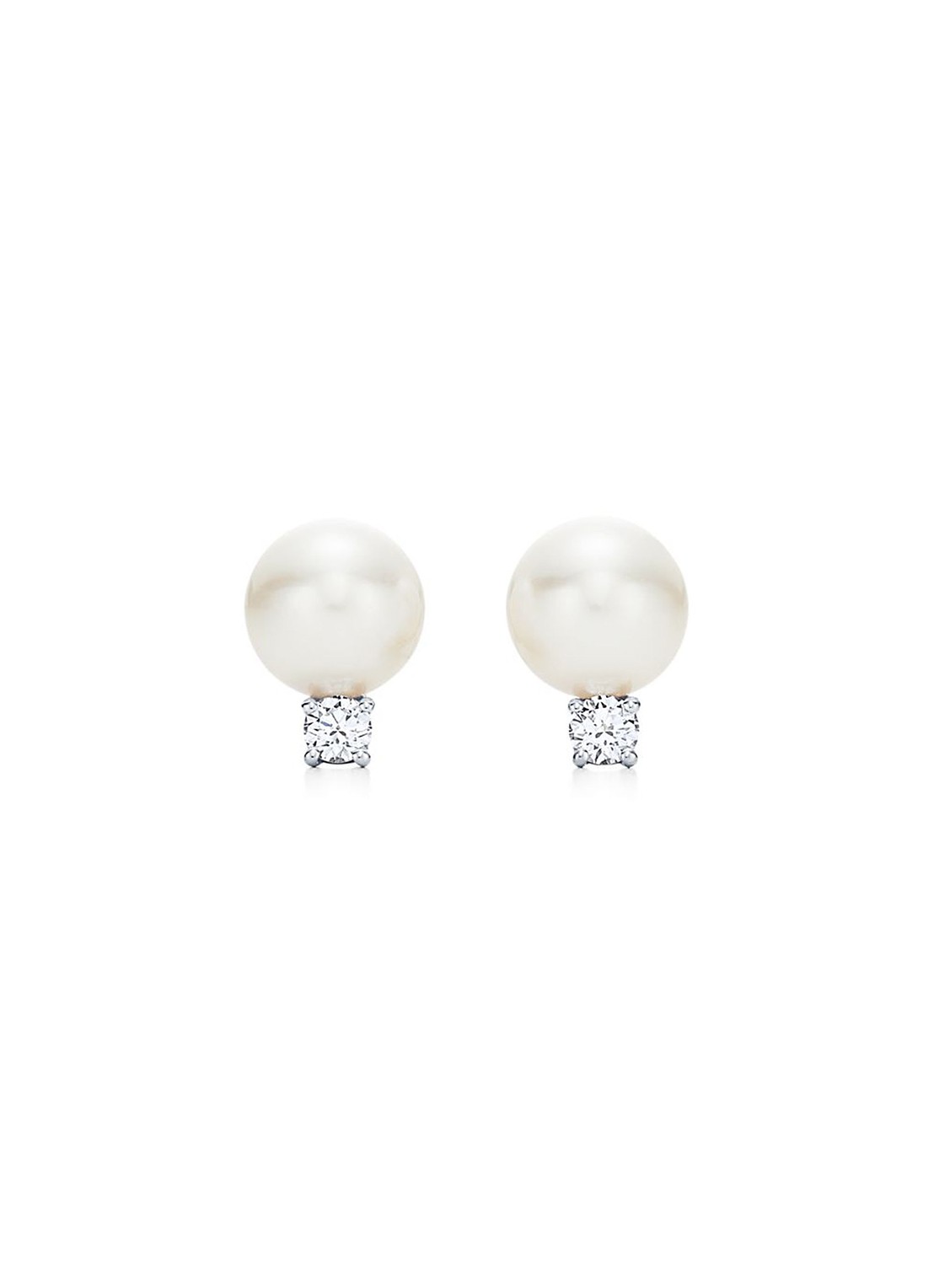 Tiffany & Co. Oorknopjes van witgoud met parel en diamant 44786 - voorkant 3 undefined